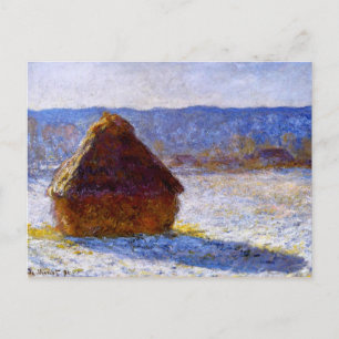 Monet - Grainstack am Morgen Postkarte