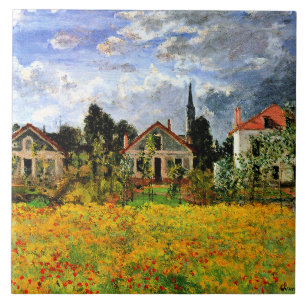 Monet - Häuser in Argenteuil, berühmte Kunstwerke Fliese