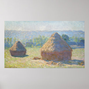 Monet - Haystacks Ende Sommer Poster