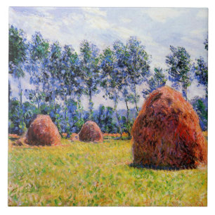 Monet - Haystacks in Giverny, 1884, Fliese