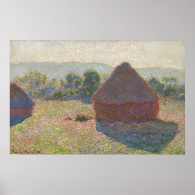 Monet - Haystacks Midday Poster (Vorne)