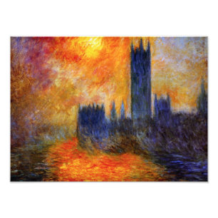 Monet House und Sunset Print Fotodruck