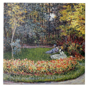 Monet - Im Garten, berühmtes Bild Fliese