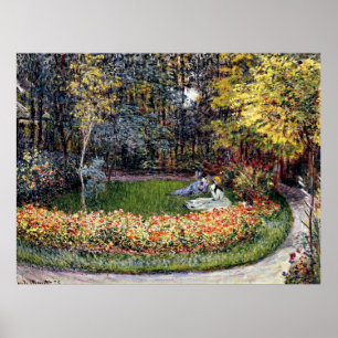 Monet - Im Garten, berühmtes Bild Poster