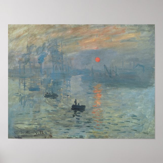 Monet, Impression, Sonnenaufgang Poster (Vorne)