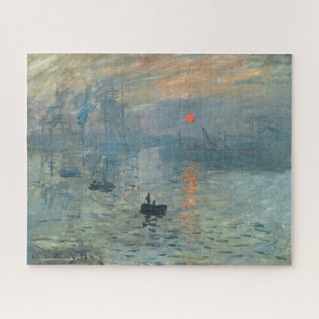Monet Impression Sonnenaufgang Soleil Levant Maler Puzzle (Horizontal)