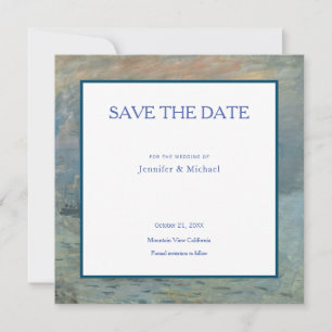 Monet Impression Sunrise Beruflich Minimalistisch Save The Date