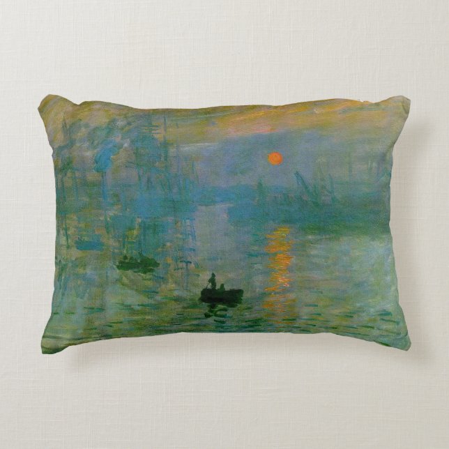 Monet Impression Sunrise Fine Art Art Zierkissen (Vorderseite)