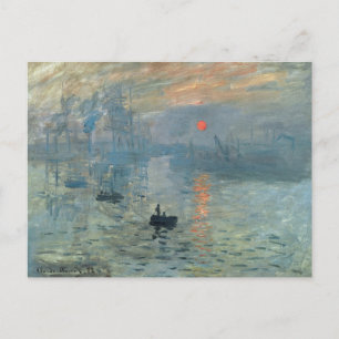 Monet Impression Sunrise Soleil Levant Malerei Feiertagspostkarte