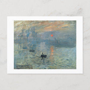 Monet Impression Sunrise Soleil Levant Malerei Feiertagspostkarte