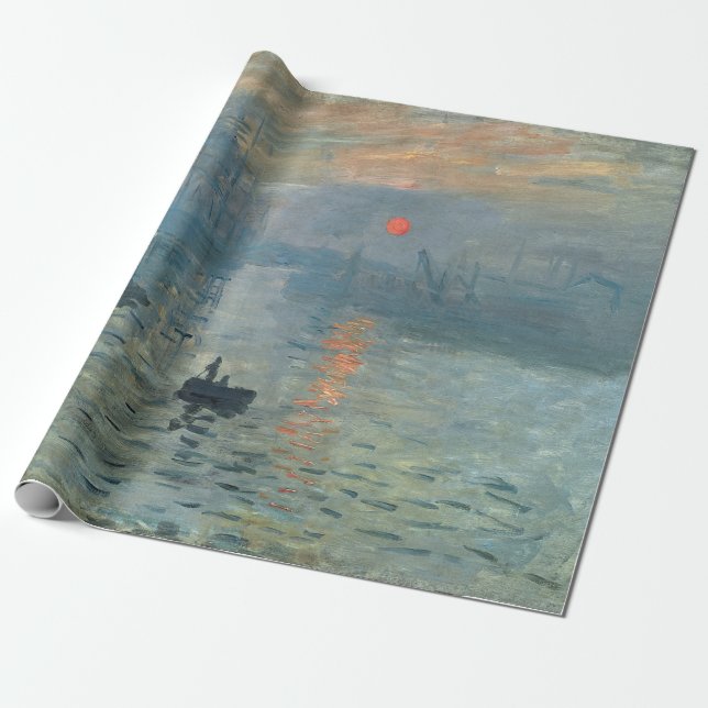 Monet Impression Sunrise Soleil Levant Malerei Geschenkpapier (Ungerollt)