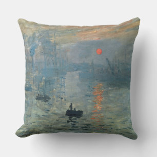 Monet Impression Sunrise Soleil Levant Malerei Kissen