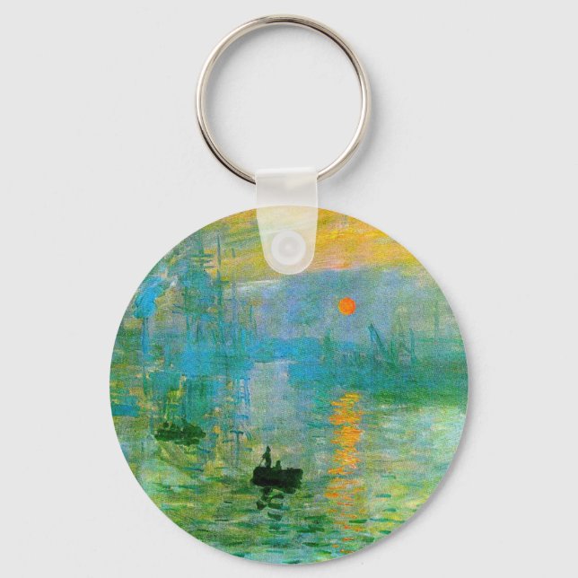 Monet Impressionismus Sunrise Key Chain Schlüsselanhänger (Vorderseite)