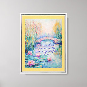 Monet Inspiriert Bridge Stretched Canvas Print Leinwanddruck