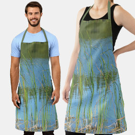 Monet inspiriert Cattails Schifffahrtsgesellschaft Schürze