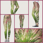 Monet inspiriert Rosa und Grüne Muhegas Abstrakt<br><div class="desc">Diese Leggings sind ein natürliches abstrakte von stumpfem Gras,  das im Wind weht und von der Natur in schönen,  hellen Rosa- und Grüntönen inspiriert wird. Dieses inspiriert Monet-Bild ist eine Naturfotografie von JLW_FOTOGRAFIE.</div>