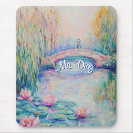 Monet Inspiriert Wasser Lilien und Brücke Mousepad