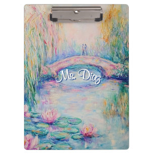 Monet Inspiriert Water Lilien Zwischenablage Klemmbrett