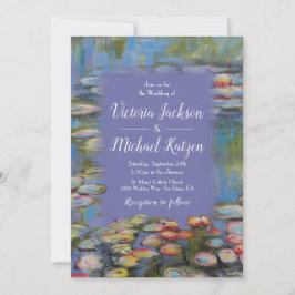 Monet Inspiriert Water Lilies Wedding Einladung