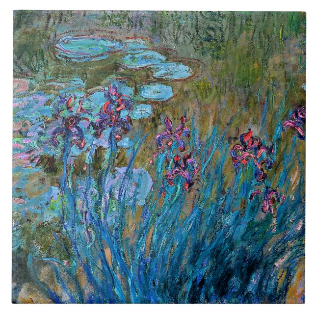Monet - Ire und Water-Lilies Fliese (Vorderseite)