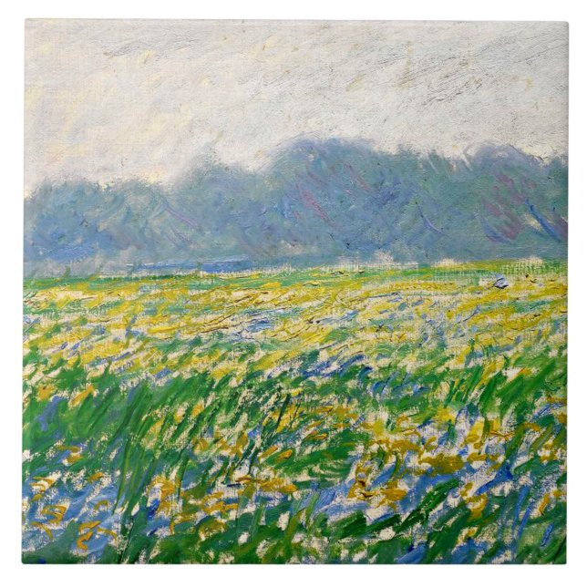 Monet - Iris field at Giverny Fliese (Vorderseite)