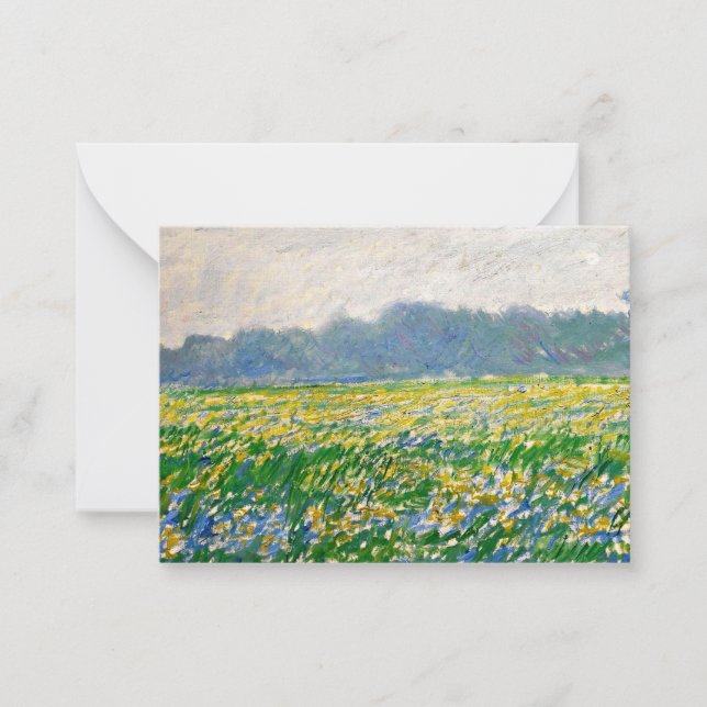 Monet - Iris field at Giverny Mitteilungskarte (Vorderseite)