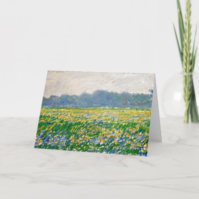 Monet - Iris field in Giverny Karte (Vorderseite)