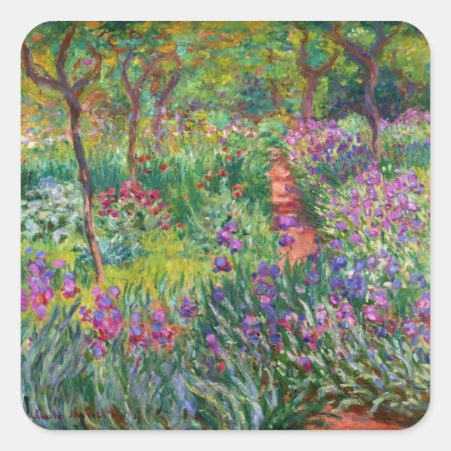 Monet Iris Garden at Giverny Stickers (Vorderseite)