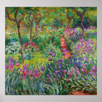 Monet Iris Garden - Giverny Poster