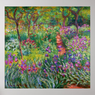 Monet Iris Garden - Giverny Poster