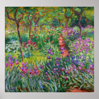 Monet Iris Garden - Giverny Poster