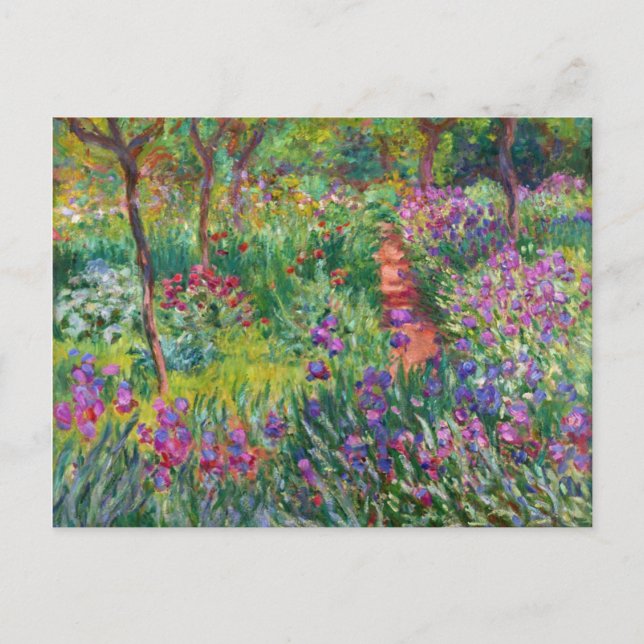 Monet Iris-Garten an Giverny Postkarte (Vorderseite)