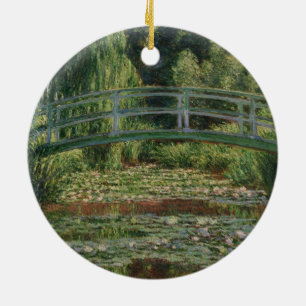 Monet Japan Footbridge und Water Lily Pool Keramik Ornament