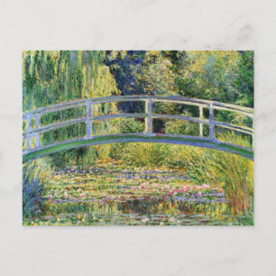 Monet Japanese Bridge with Water Lilies Postcard Postkarte