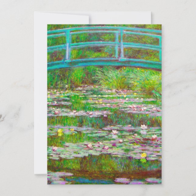 Monet japanische Brücke und Water Lilies Ankündigung (Vorderseite)