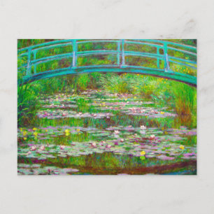 Monet japanische Brücke und Water Lilies Ankündigungspostkarte