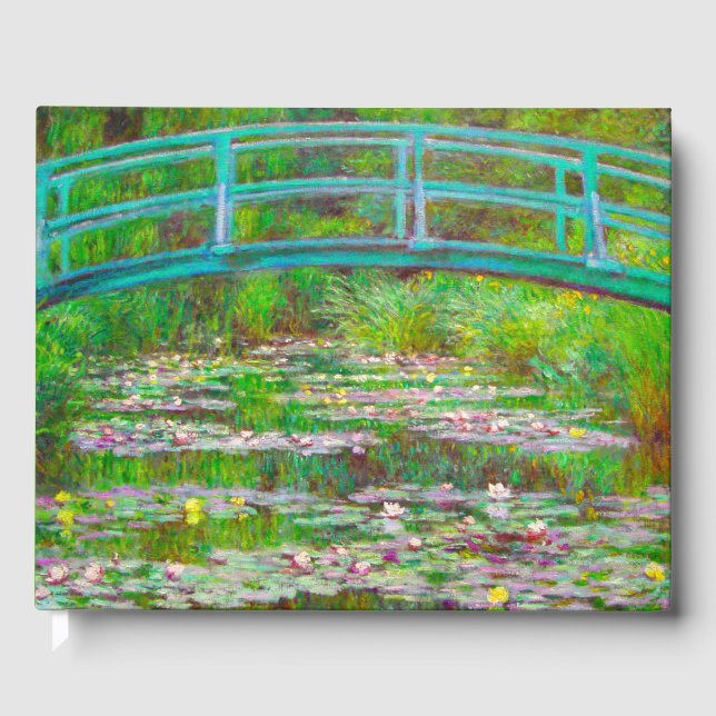 Monet japanische Brücke und Water Lilies Gästebuch (Vorderseite)