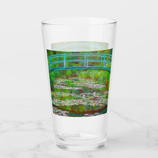 Monet japanische Brücke und Water Lilies Glas (Vorderseite)