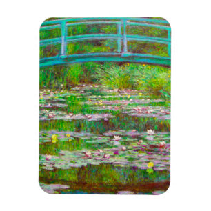 Monet japanische Brücke und Water Lilies Magnet