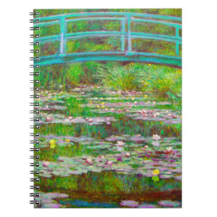 Monet japanische Brücke und Water Lilies Notizblock