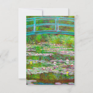 Monet japanische Brücke und Water Lilies RSVP Karte