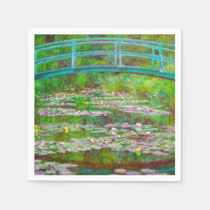 Monet japanische Brücke und Water Lilies Serviette