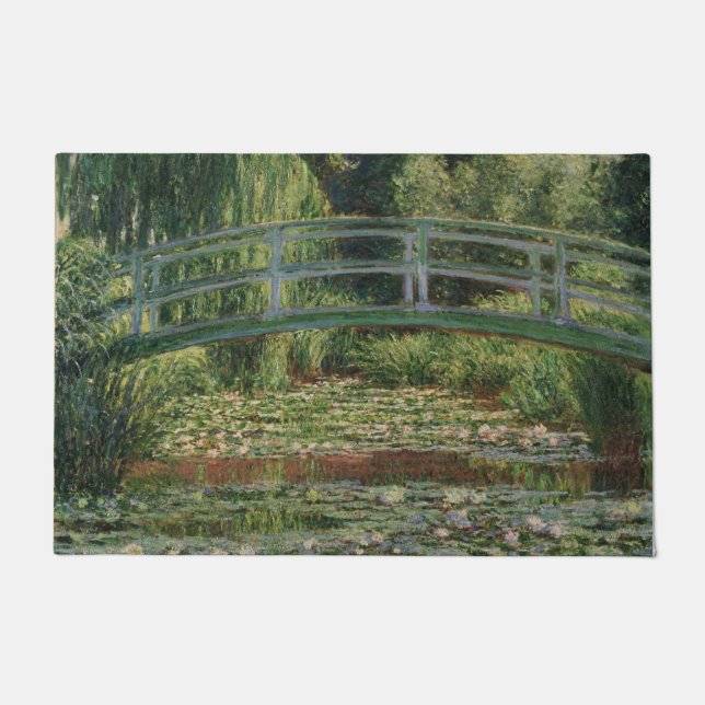 Monet japanische Fußbrücke und Water Lily Pool Fußmatte (Vorderseite)