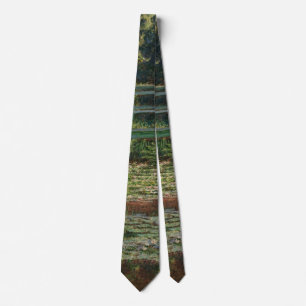 Monet japanische Fußbrücke und Water Lily Pool Krawatte