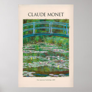 Monet Japanische Fußgängerbrücke Seerosen Giverny Poster