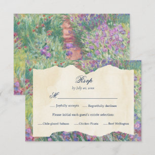 Monet-Kunst Blumen Französisch Garten Hochzeit Mah RSVP Karte