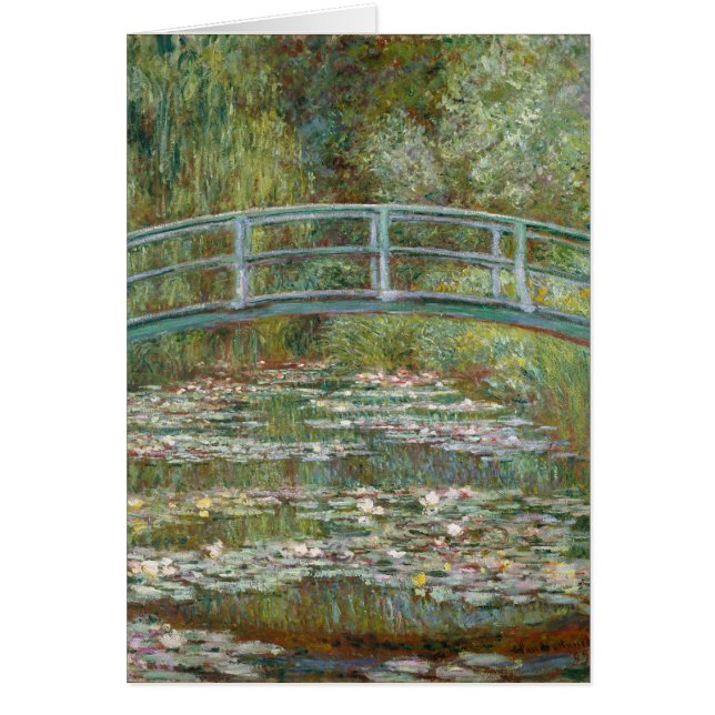 Monet Kunst-Brücke über einem Teich der (Vorne)