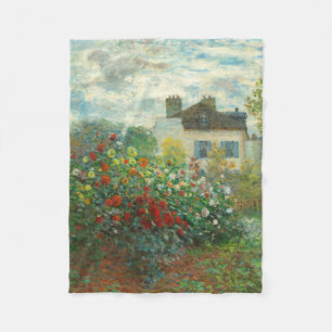 Monet Künstlergarten in Argenteuil Malerei Fleecedecke