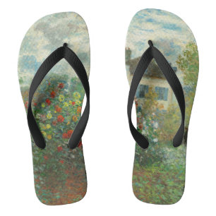 Monet Künstlergarten in Argenteuil Malerei Flip Flops