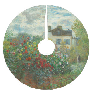 Monet Künstlergarten in Argenteuil Malerei Polyester Weihnachtsbaumdecke